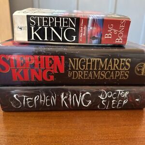 Lot of 3 Stephen King Books – Doctor Sleep,Nightmares & Dreamscapes Bag of Bones